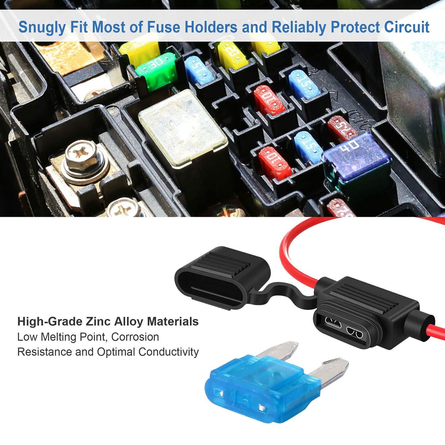 120-Pieces: Mini Auto Blade Fuse Set Automotive - Tophatter Daily Deals