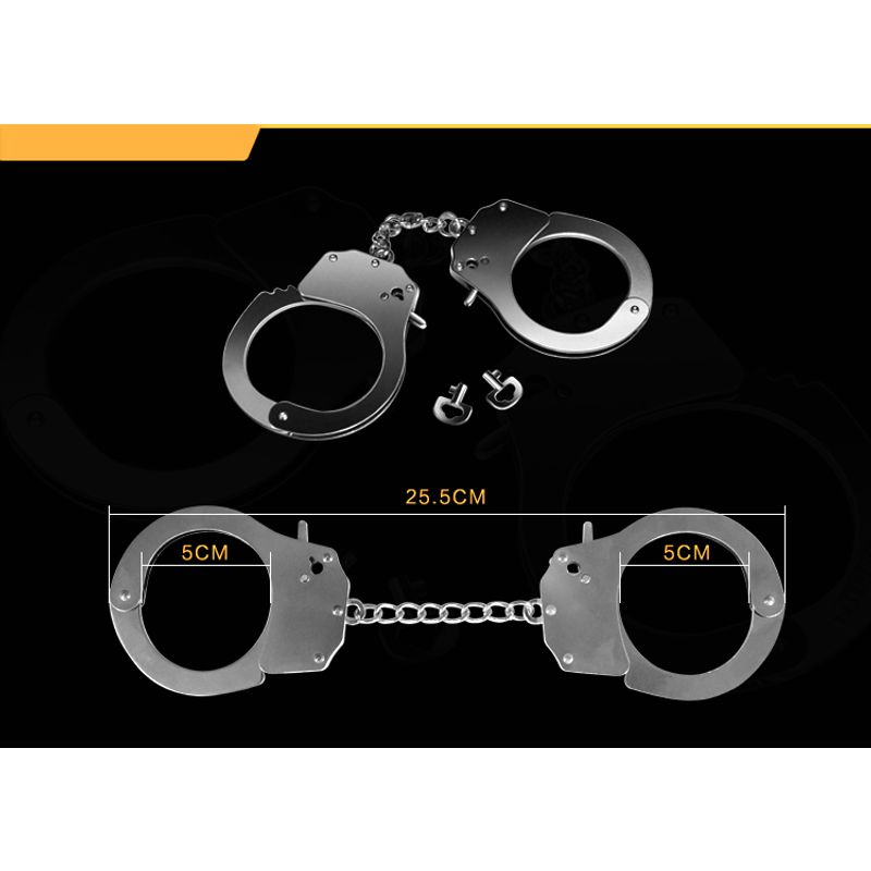 Fetish Pleasure Metal Hand Cuffs in Silver > Bondage Gear > Handcuffs - Tophatter Daily Deals