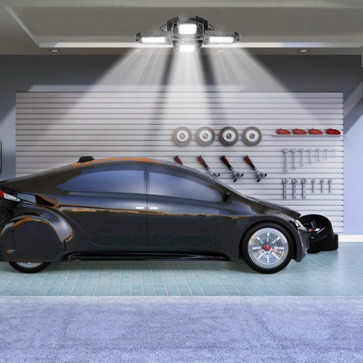 12000LM LED Garage Light Outdoor Lighting - Tophatter Daily Deals