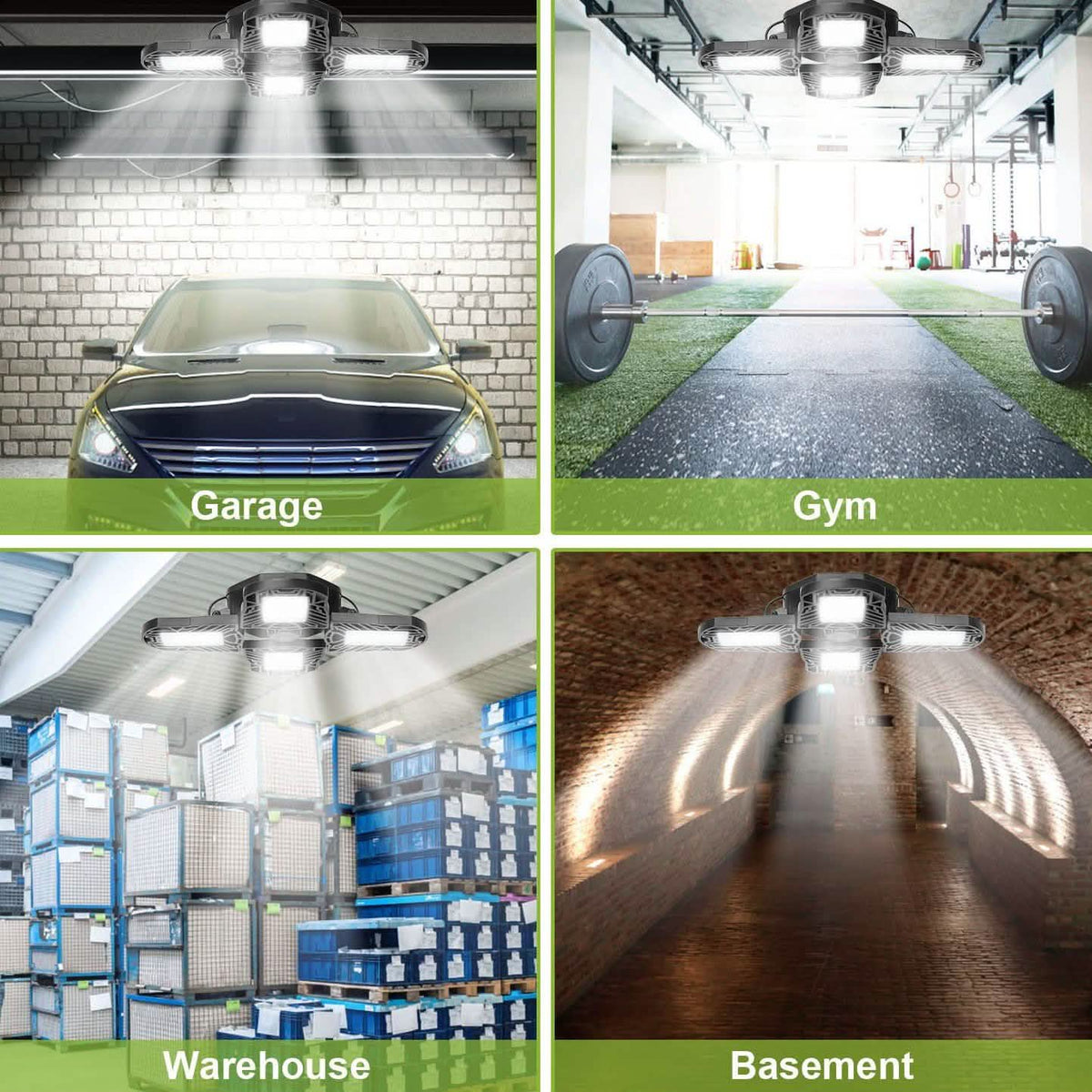12000LM LED Garage Light Outdoor Lighting - Tophatter Daily Deals