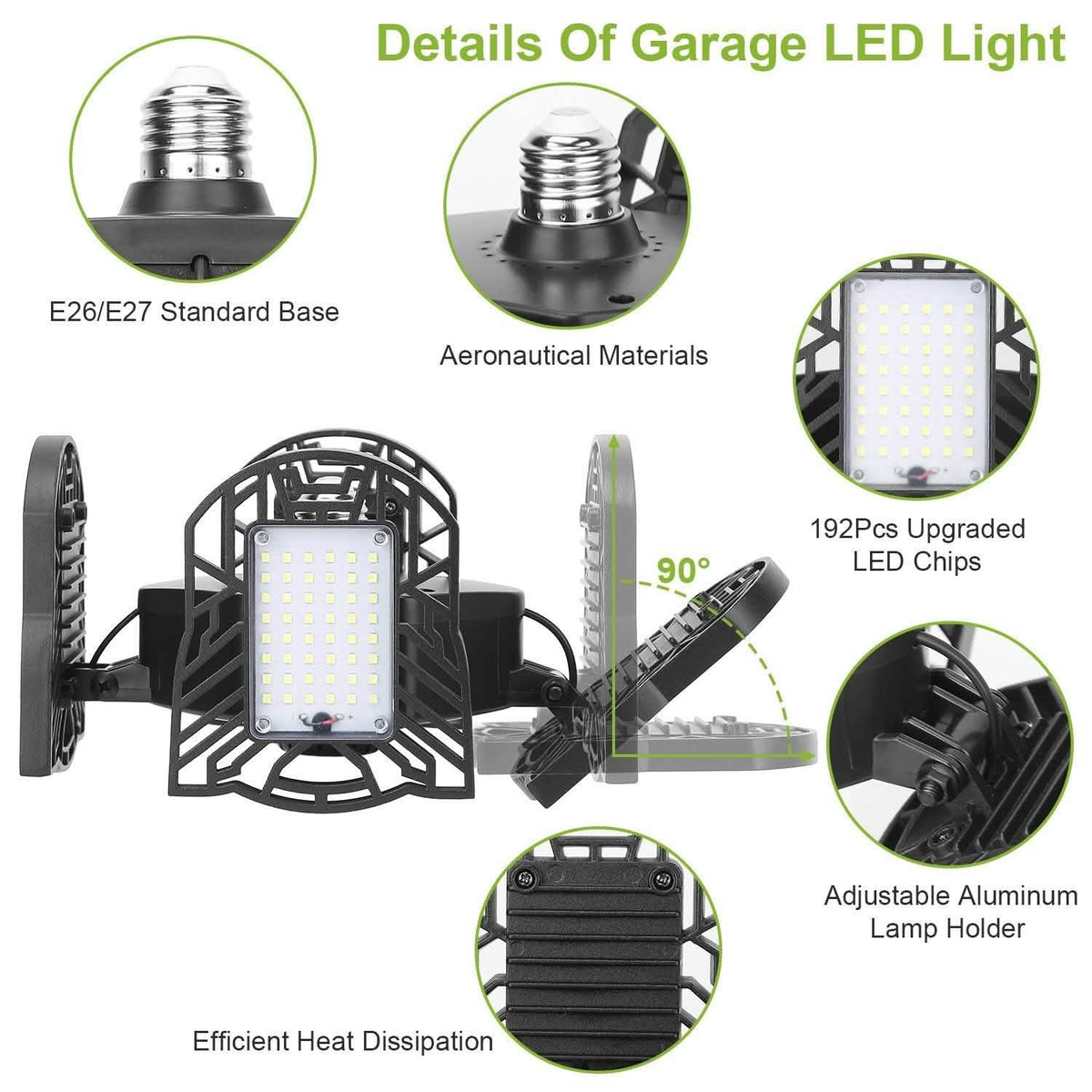 12000LM LED Garage Light Outdoor Lighting - Tophatter Daily Deals