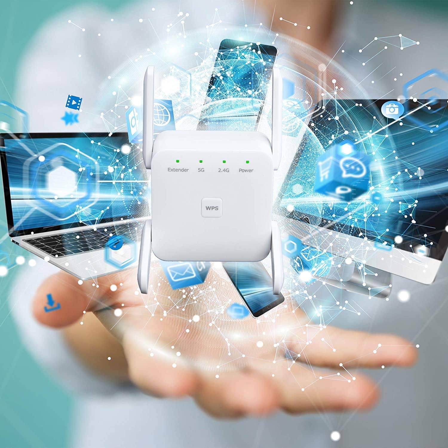 1200Mbps WiFi Range Extender Wi-Fi Repeater - Tophatter Daily Deals