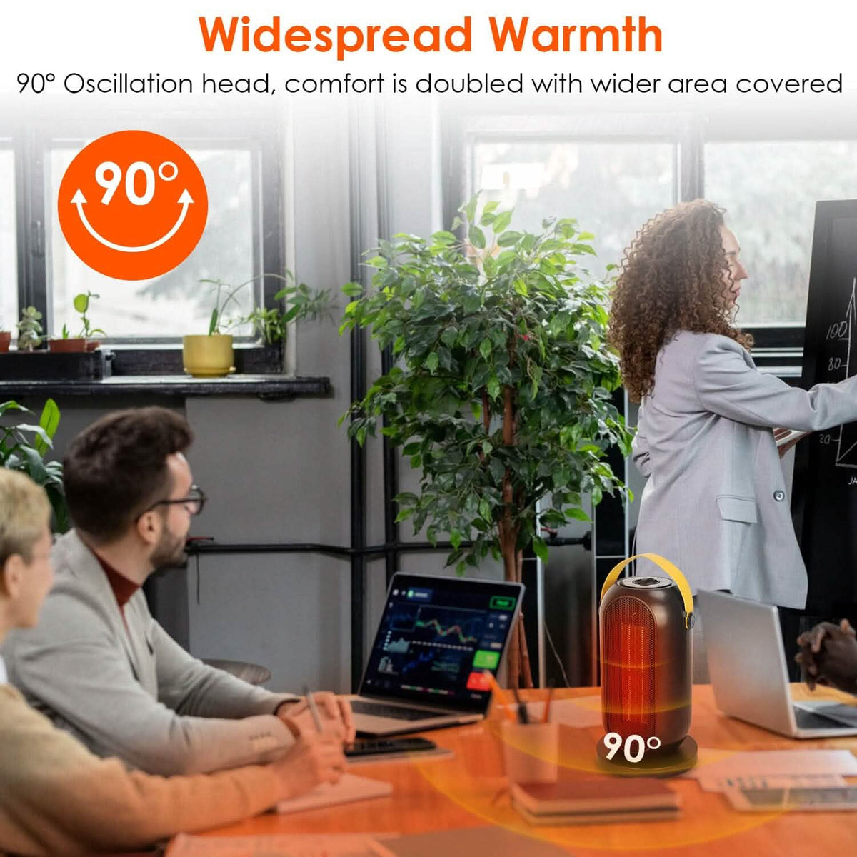 1200W Portable Electric Fan Heater Household Appliances - Tophatter Daily Deals