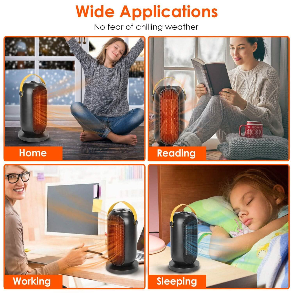 1200W Portable Electric Fan Heater Household Appliances - Tophatter Daily Deals