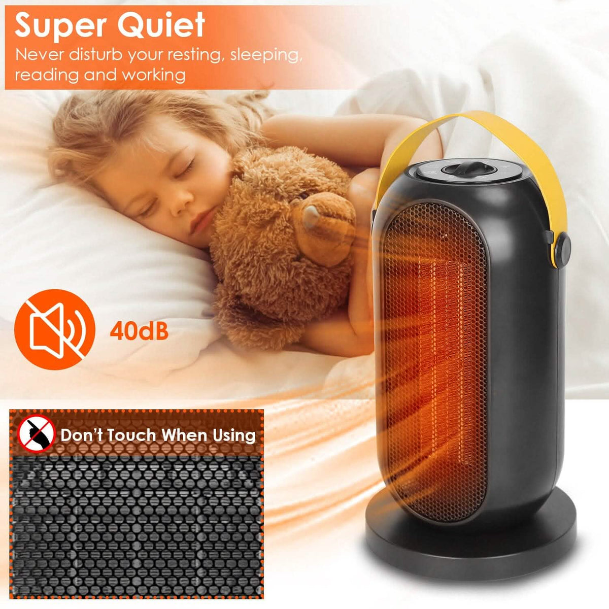 1200W Portable Electric Fan Heater Household Appliances - Tophatter Daily Deals