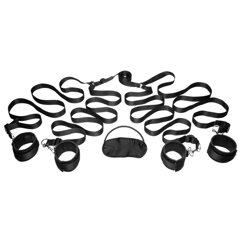 Adjustable Bedroom Restraint Kit Black > Bondage Gear > Bed Restraints - Tophatter Daily Deals