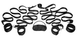 Adjustable Bedroom Restraint Kit Black > Bondage Gear > Bed Restraints - Tophatter Daily Deals