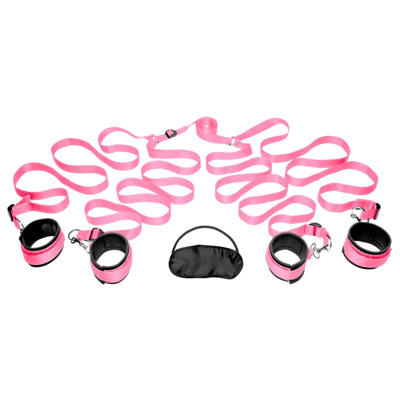 Bedroom Restraint Kit Pink for Unforgettable Intimate Play > Bondage Gear > Bed Restraints - Tophatter Daily Deals