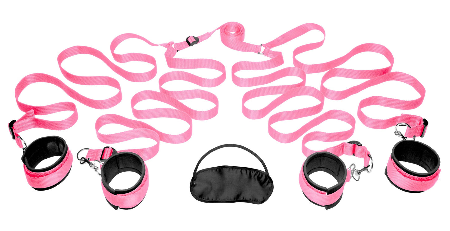 Bedroom Restraint Kit Pink for Unforgettable Intimate Play > Bondage Gear > Bed Restraints - Tophatter Daily Deals