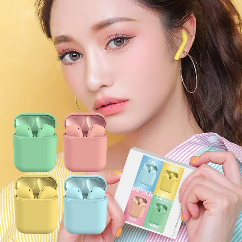 Rubber Matte Wireless Earbuds and Charging Case In-Ear Headphones - Tophatter Daily Deals