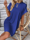 Pocketed Round Neck Short Sleeve Dress Casual Dresses - Tophatter Daily Deals