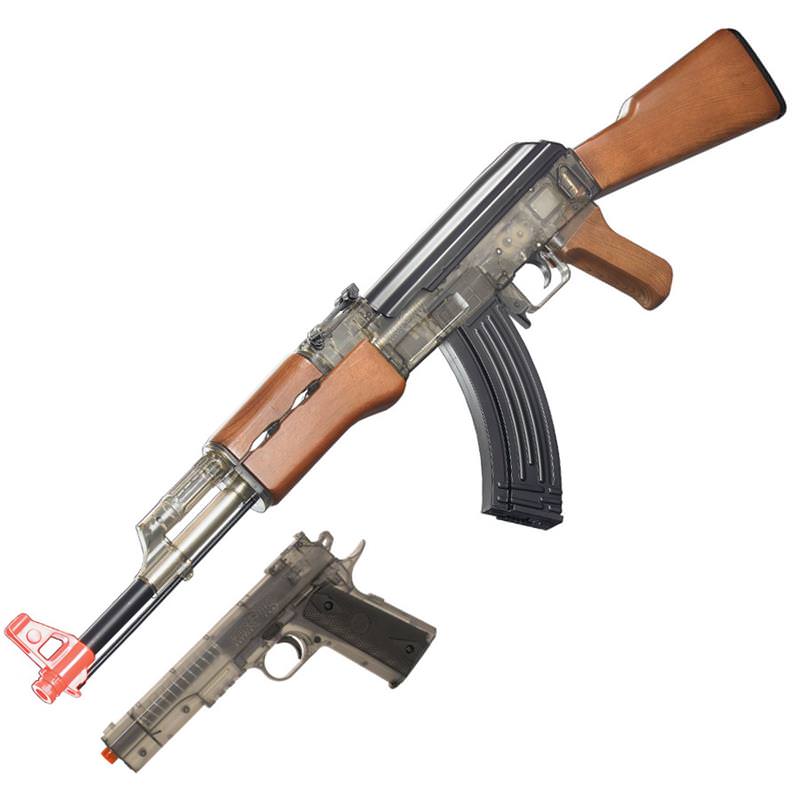 AK47 Rifle & 1911-A1 Pistol Combo Players Kit Spring 6mm Airsoft Two Tone - Tophatter's Guns'N'Weapons Store Collectible Weapons - Tophatter Daily Deals