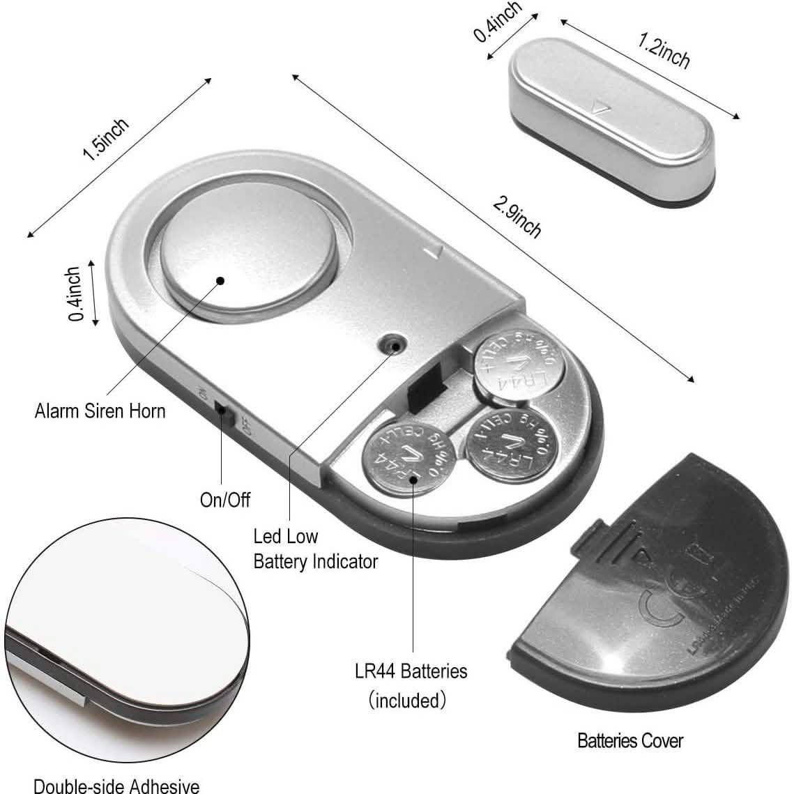 120DB Door Window Alarm Smart Home & Security - Tophatter Daily Deals
