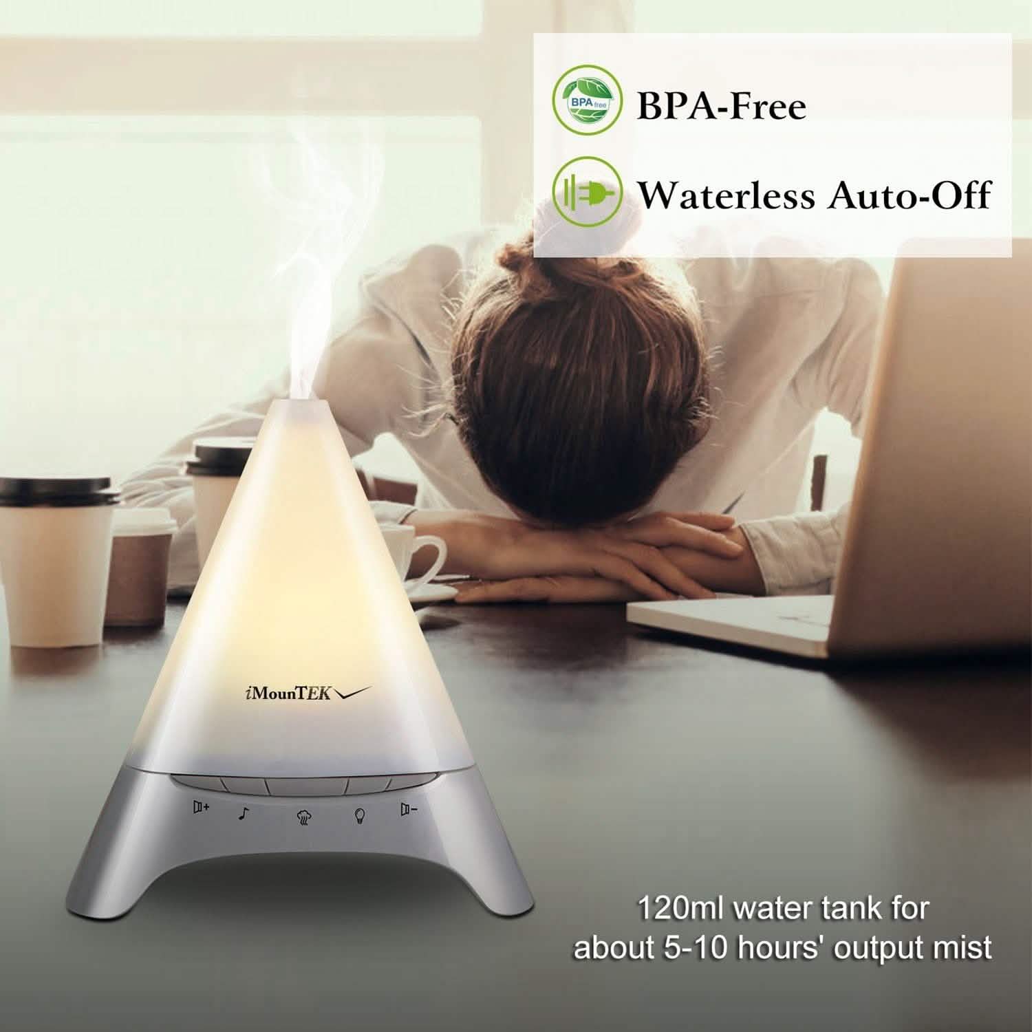 120ml Cool Mist Humidifier Ultrasonic Aroma Essential Oil Diffuser Health & Wellness - Tophatter Daily Deals
