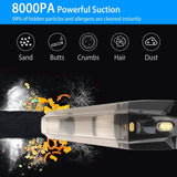 120W 8000PA Handheld Cordless Car Vacuum Cleaner with Accessory kit Automotive - Tophatter Daily Deals