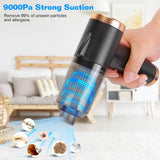 120W 9000PA Cordless Handheld Car Vacuum Cleaner with Searchlight Automotive - Tophatter Daily Deals