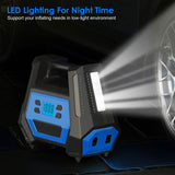 120W Max Power Portable Tire Pump with Digital Display LED Light Automotive - Tophatter Daily Deals