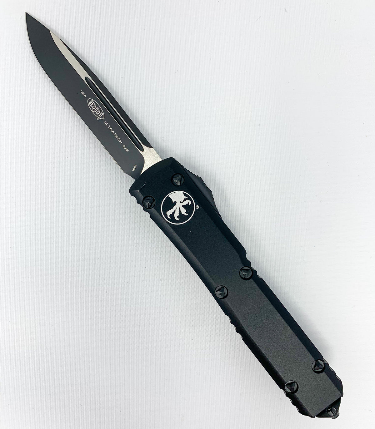 Microtech Ultratech - Black Blade -Black Chassis - 121-1T Automatic Knives - Tophatter Daily Deals