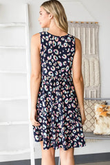 Heimish Full Size Leopard V-Neck Ruffled Tank Dress Casual Dresses - Tophatter Daily Deals
