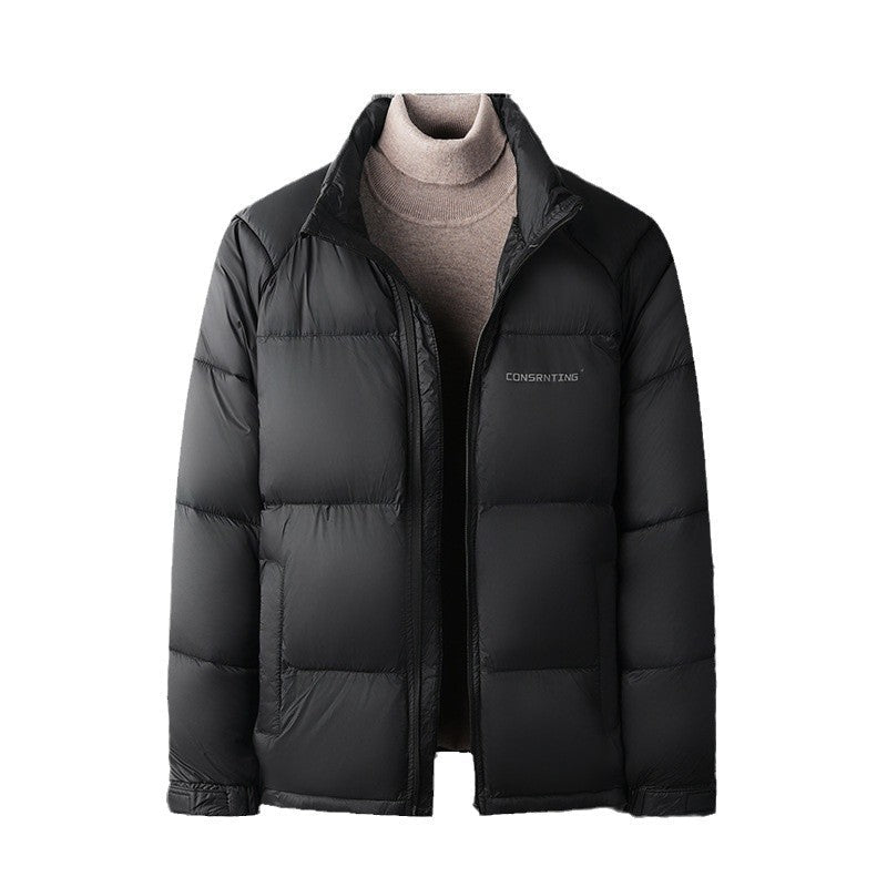 Insulating Men's Puffer Jacket - Stand Collar, Poly, Winter 3D Changing Face Moving Picture Frame - Tophatter Daily Deals