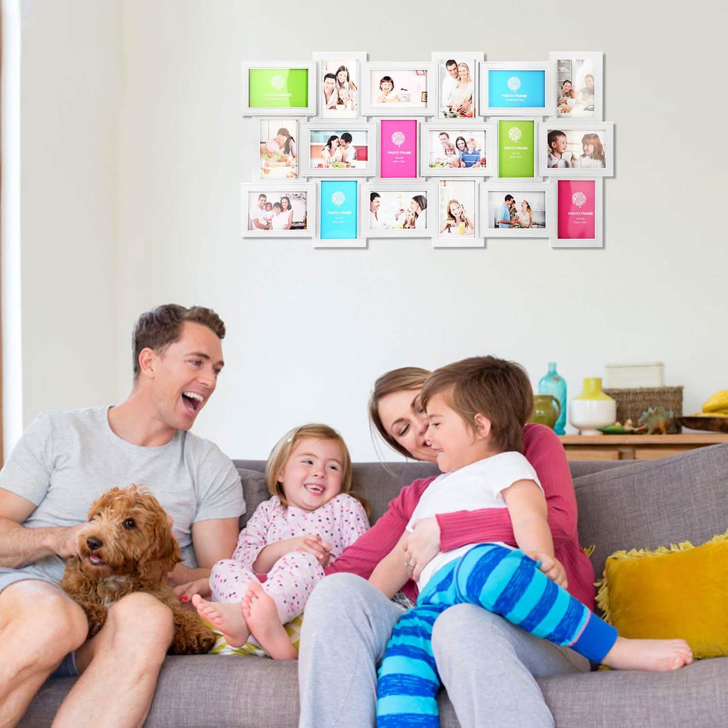 12/18 Picture Frames Collage for Photos in 4" x 6" Glass Protection Furniture & Decor - Tophatter Daily Deals