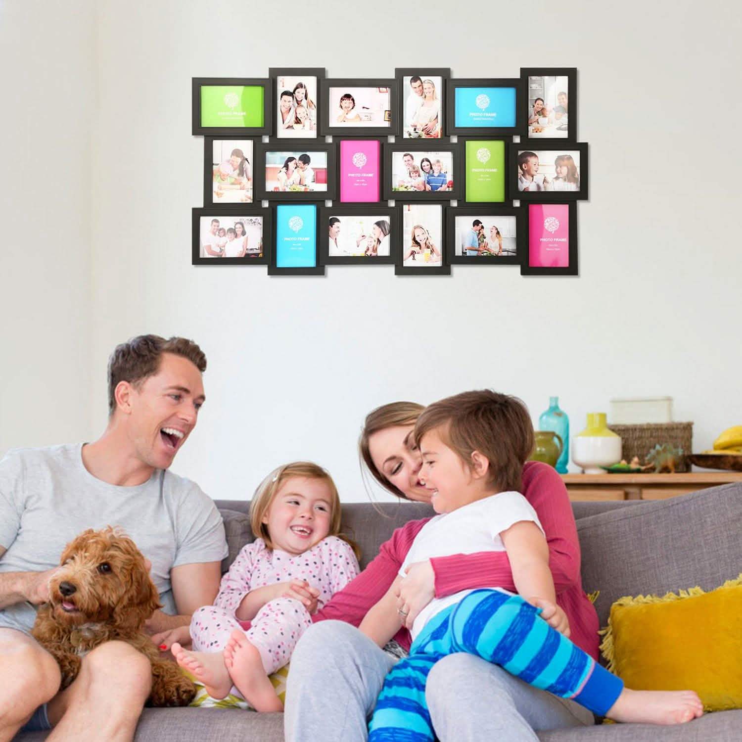 12/18 Picture Frames Collage for Photos in 4" x 6" Glass Protection Furniture & Decor - Tophatter Daily Deals