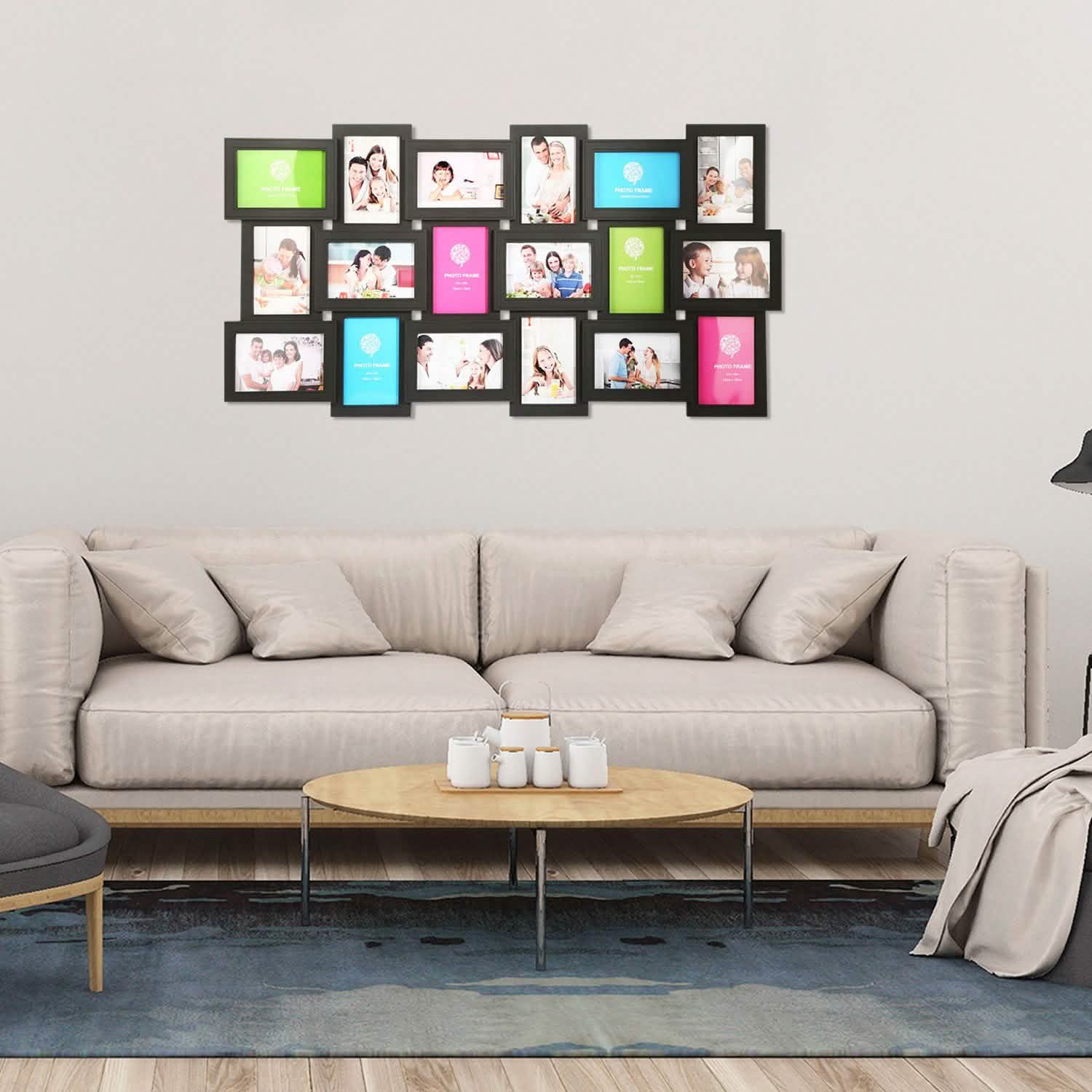 12/18 Picture Frames Collage for Photos in 4" x 6" Glass Protection Furniture & Decor - Tophatter Daily Deals