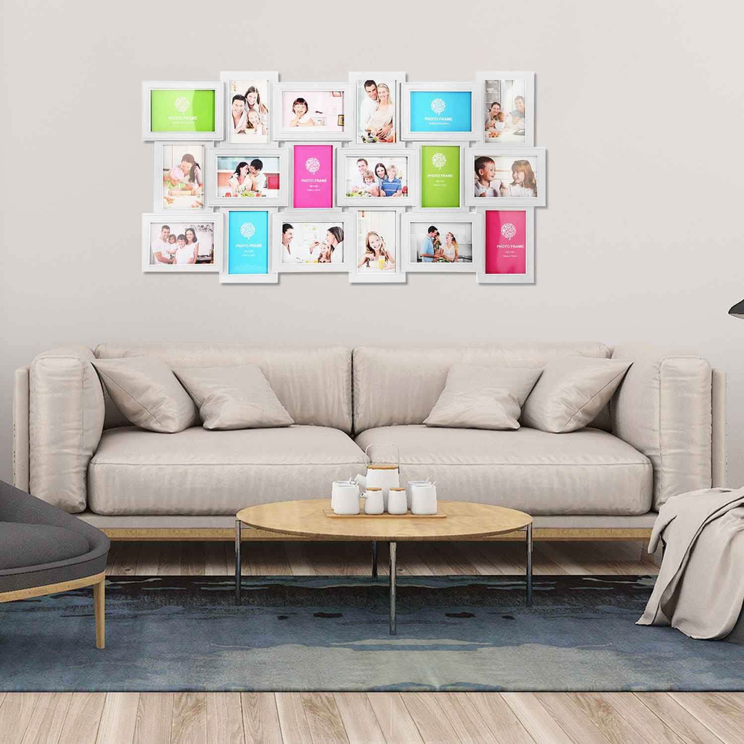 12/18 Picture Frames Collage for Photos in 4" x 6" Glass Protection Furniture & Decor - Tophatter Daily Deals