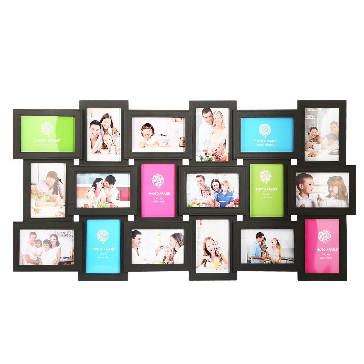 12/18 Picture Frames Collage for Photos in 4" x 6" Glass Protection Furniture & Decor - Tophatter Daily Deals