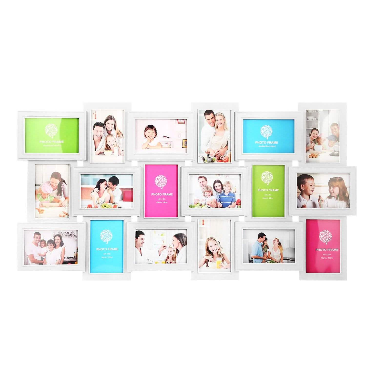 12/18 Picture Frames Collage for Photos in 4" x 6" Glass Protection Furniture & Decor - Tophatter Daily Deals