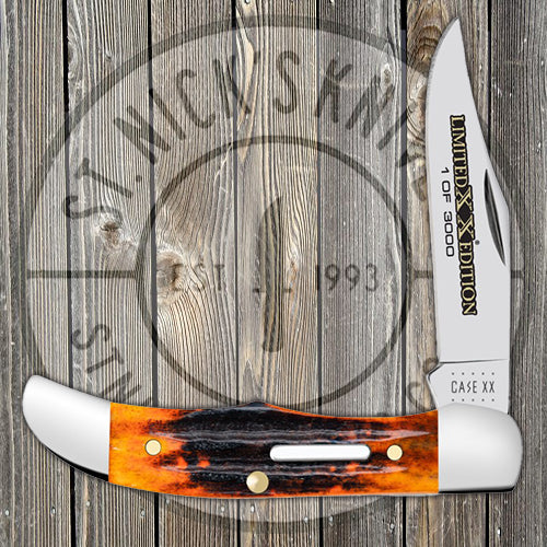 Case Pocket Hunter - Limited Edition XXXVI - Second Cut Autumn Bone - 12182 Traditional Knives - Tophatter Daily Deals