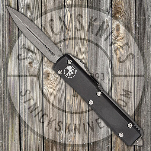 Microtech Ultratech - Apocalyptic Double Edge Blade - Black Handle - 122-10AP Automatic Knives - Tophatter Daily Deals