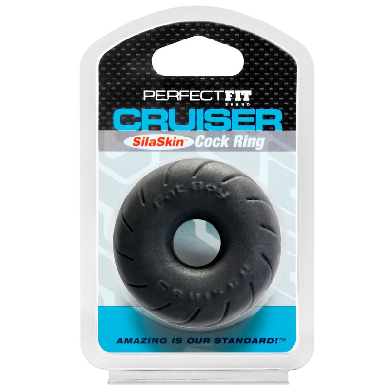 Cruiser Ring 2.5in SilaSkin Black > Cock Ring > Single - Tophatter Daily Deals