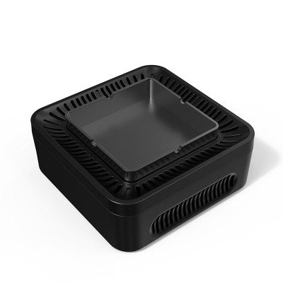 Ashtray Portable USB Rechargeable Smokeless Ashtray Secondhand Smoke Air Filter Black 0 - Tophatter Daily Deals