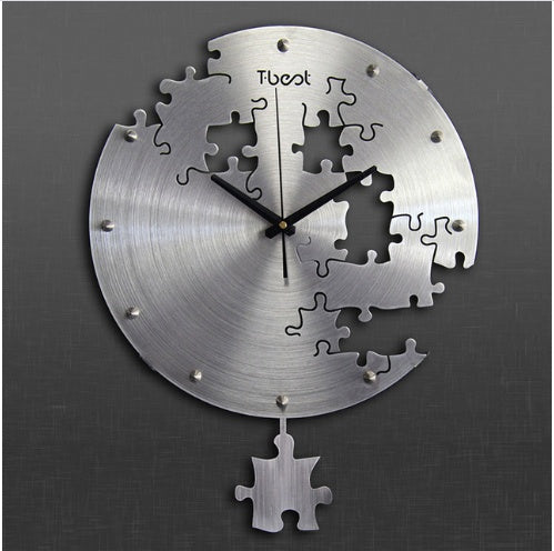 16 Inch Circilar Creative Wall Clock Art Wall Watch Modern Design Living Room And Bedroom Mute Clock Wall Home Decor Wall Clocks 0 - Tophatter Daily Deals
