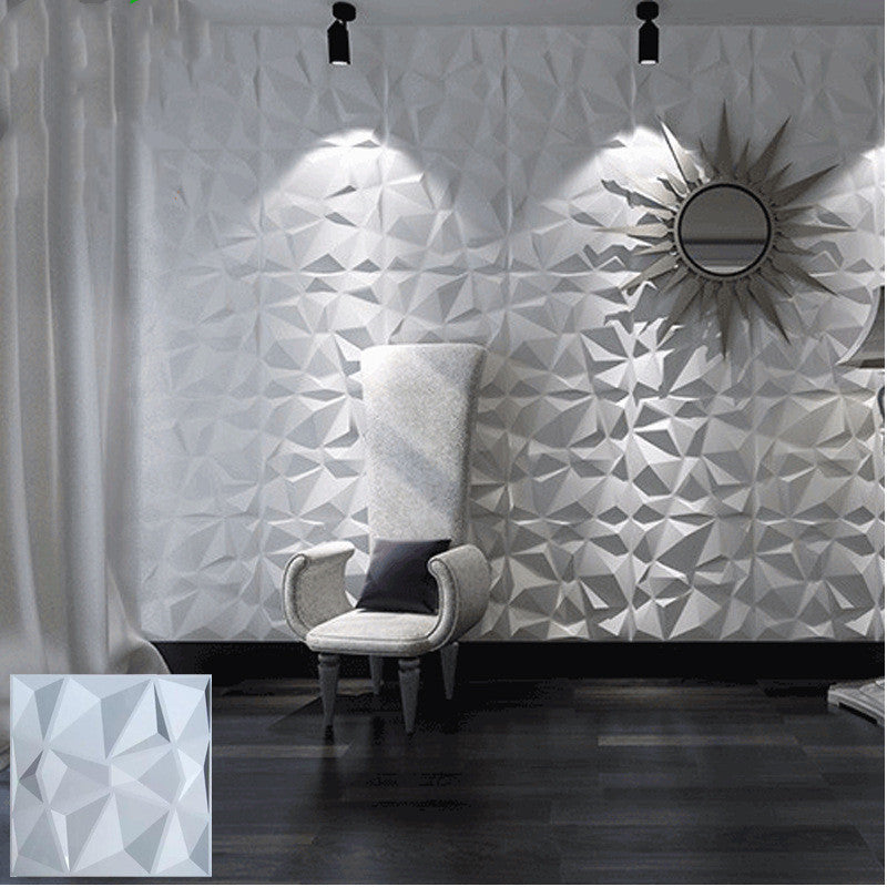 3D solid background wall panel Bright white 30X30 0 - Tophatter Daily Deals