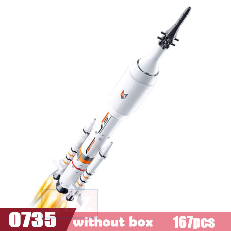 Building block interstellar rocket toy model 0 - Tophatter Daily Deals