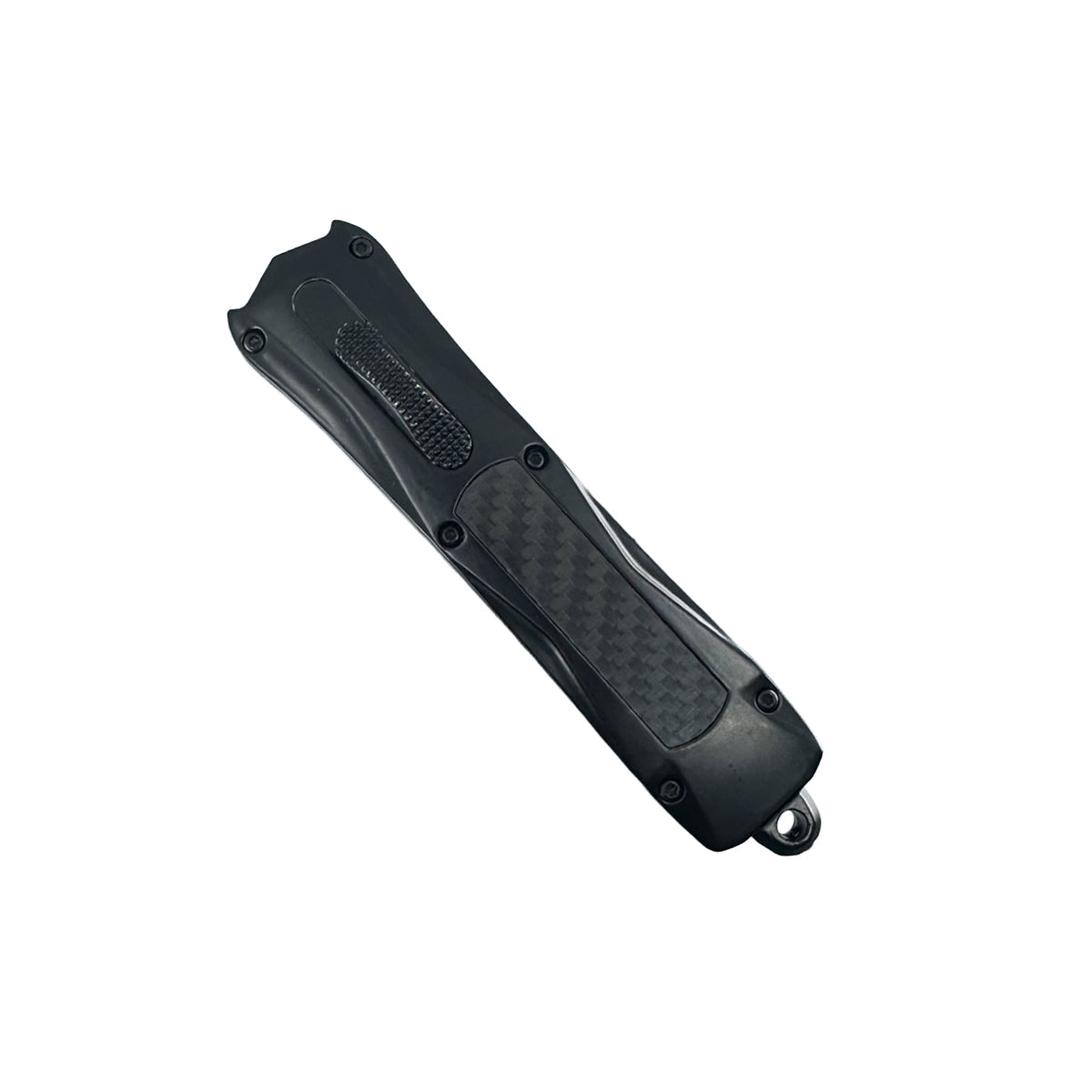 Carbon Fiber Automatic OTF Knife w/ Belt Clip Knife - Tophatter Daily Deals