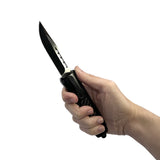 Carbon Fiber Automatic OTF Knife w/ Belt Clip Knife - Tophatter Daily Deals