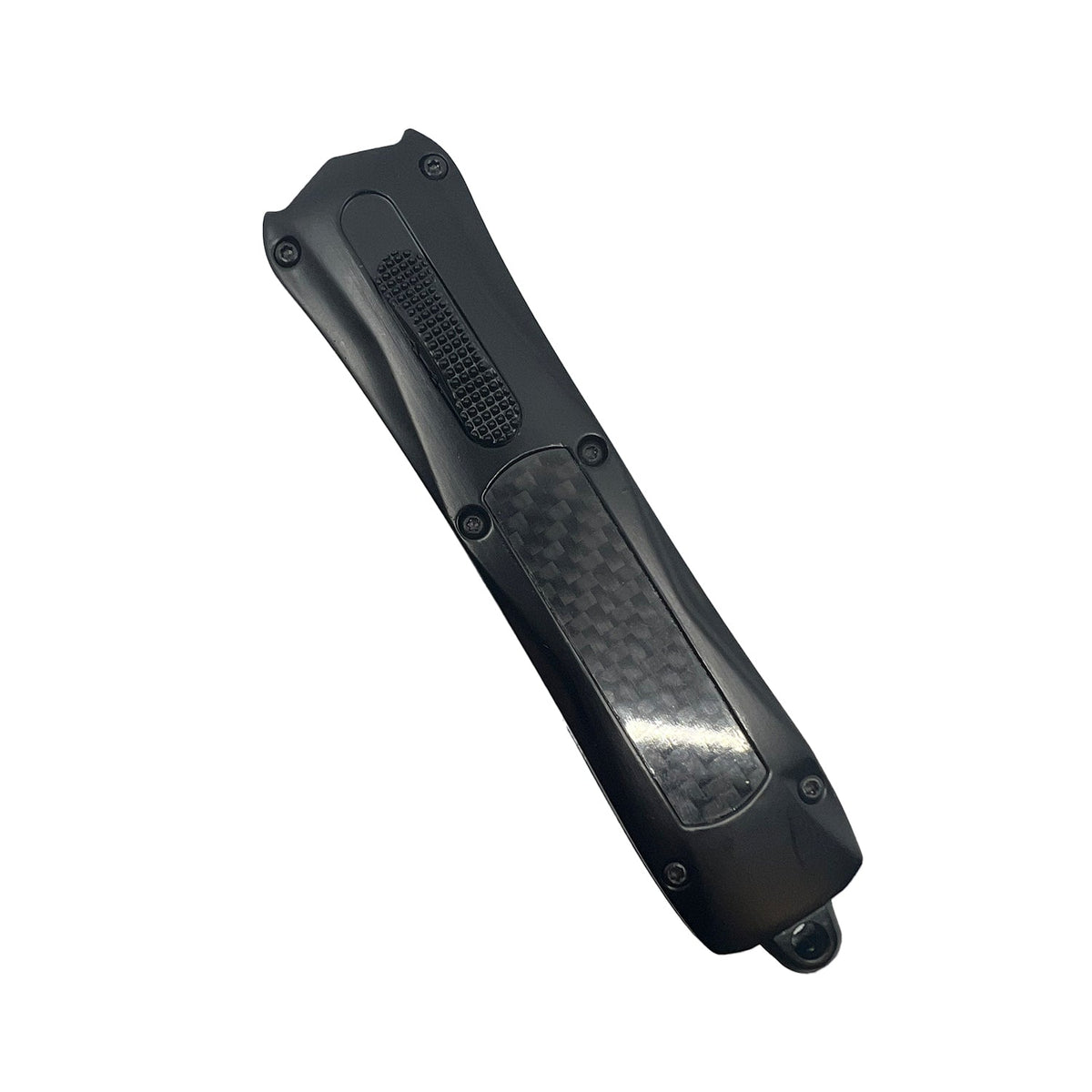 Carbon Fiber Automatic OTF Knife w/ Belt Clip Knife - Tophatter Daily Deals