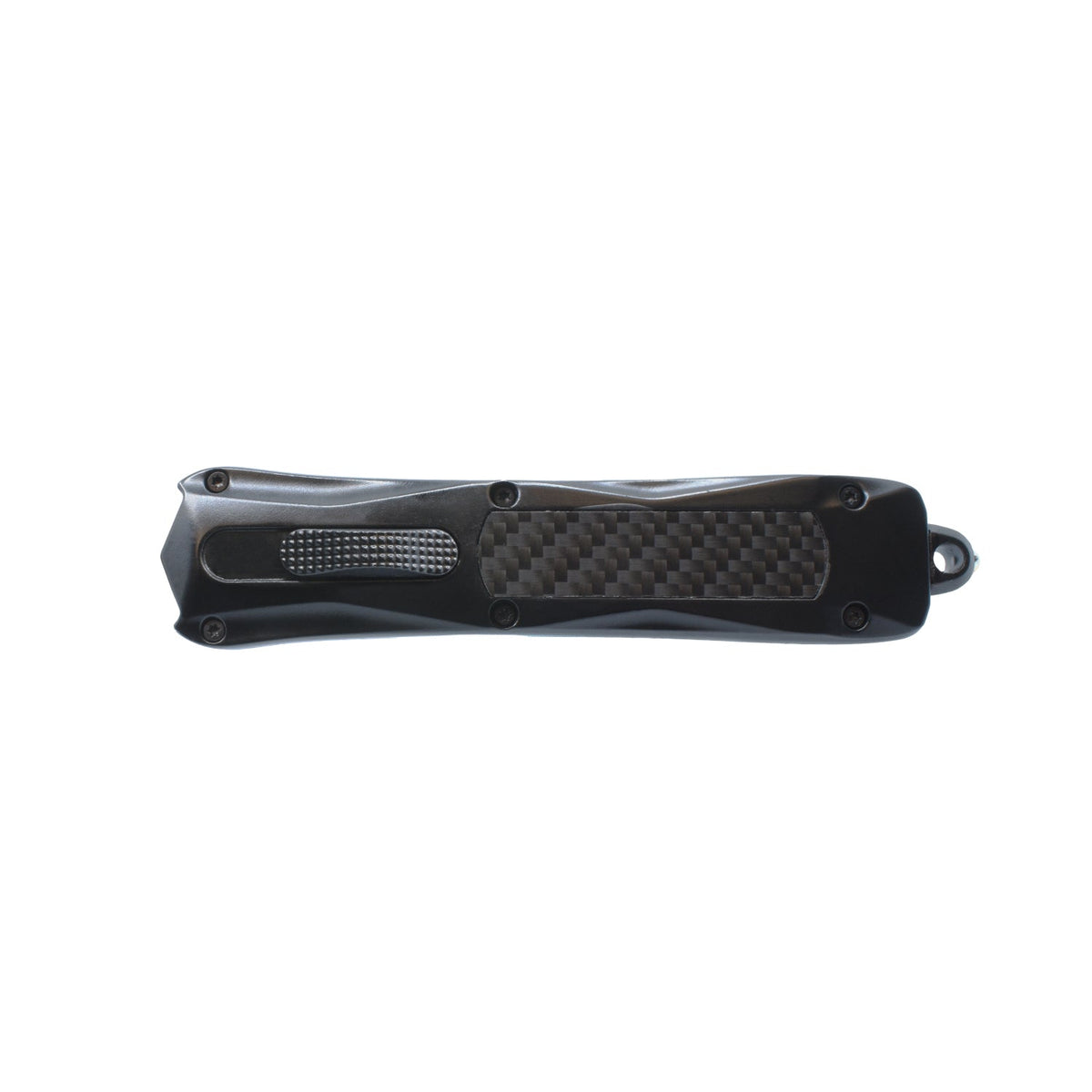 Carbon Fiber Automatic OTF Knife w/ Belt Clip Knife - Tophatter Daily Deals
