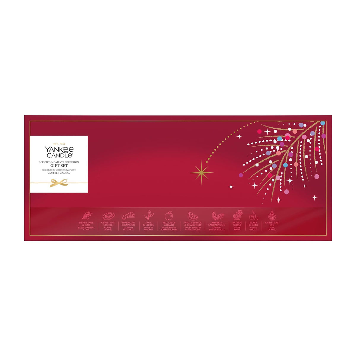 Yankee Candle Christmas Gift Set 10 Tea Lights and 1 Holder Scented Candle - Tophatter Daily Deals
