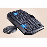 1 Set Of Durable Fashion Colorful Ergonomical Designed Wireless Black Keyboard Mouse Combos For Office & Home Computer Gam 0 - Tophatter Daily Deals