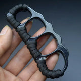 Brass Knuckles Ring Bracelet, Pea Pod Design, Finger Tiger Fist Buckle-GS133 black Pocket Knives - Tophatter Daily Deals