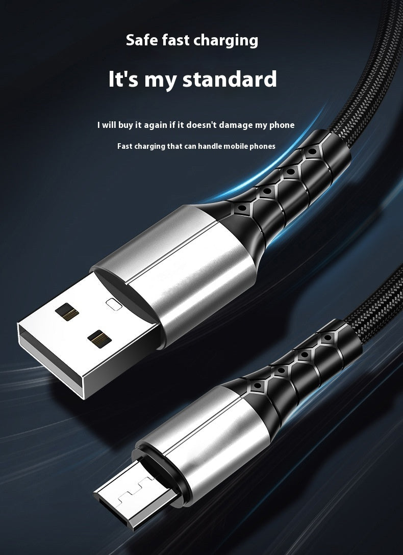 Android TYPE-C Super Fast Charge 5A Nylon Braided Mobile Phone Charging Cable 0 - Tophatter Daily Deals