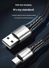 Android TYPE-C Super Fast Charge 5A Nylon Braided Mobile Phone Charging Cable 0 - Tophatter Daily Deals