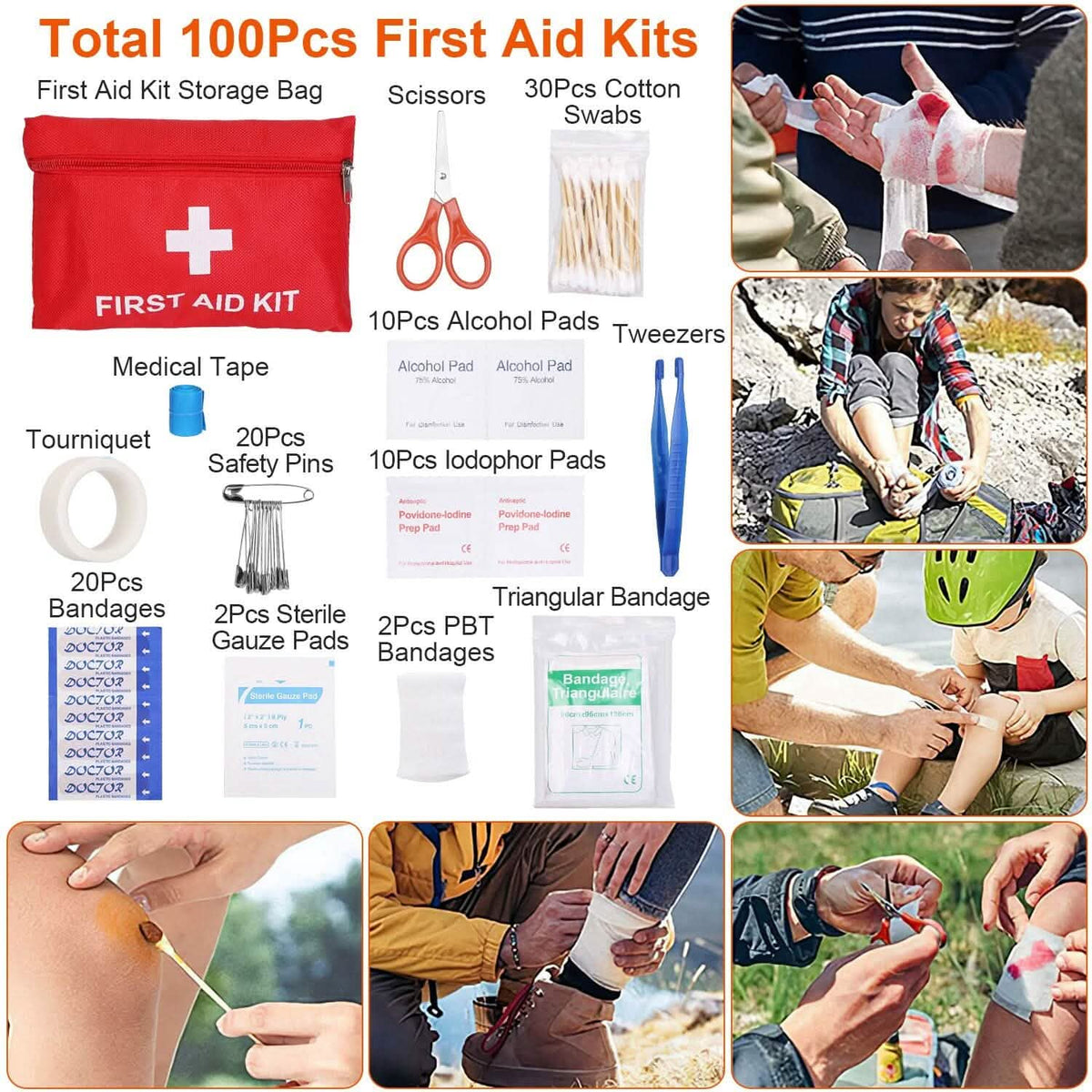 125-Pieces: Emergency Survival Gear Tactical for Outdoor Adventure Outdoor Recreation - Tophatter Daily Deals