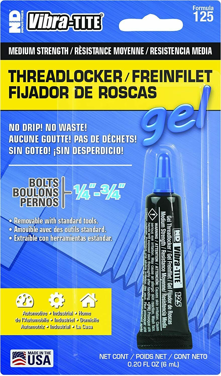 Vibra-Tite Thread Locker GEL Red/Blue Knife Pivot Lock Tight loctite Knife-Accessory - Tophatter Daily Deals