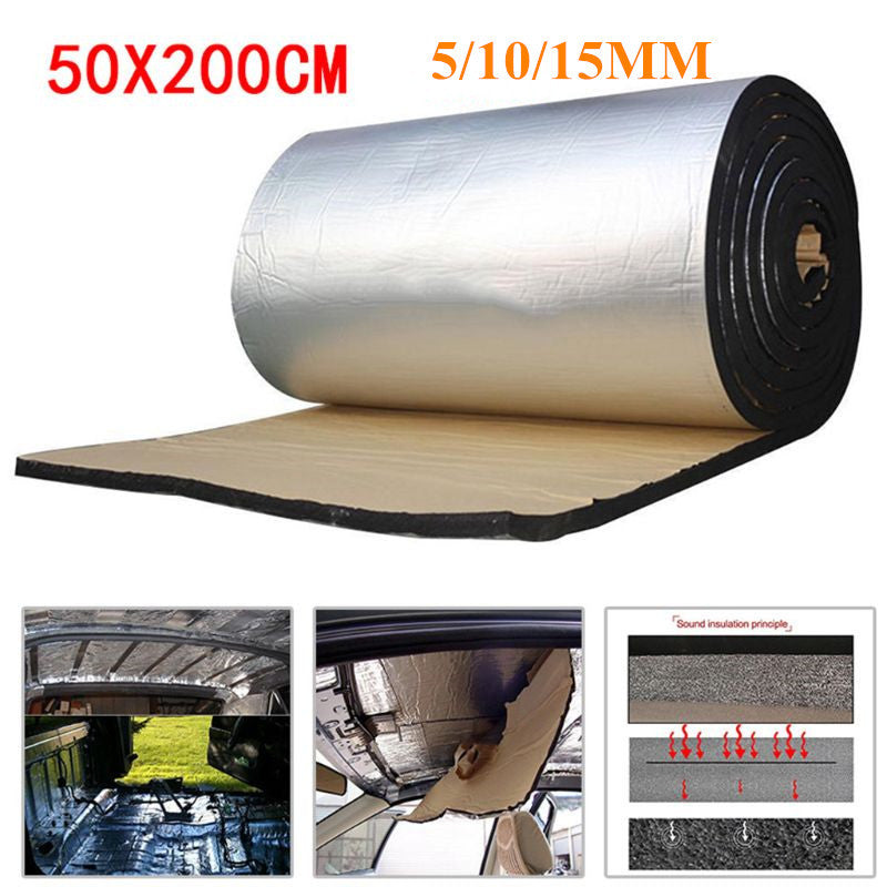 Automotive aluminum foil sound insulation, firewall, heat and sound insulation mat 0 - Tophatter Daily Deals