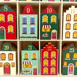 Fill Your Own Advent Calendar, Gisela Graham Reusable Wooden Dutch Village Advent Calendar - Tophatter Daily Deals